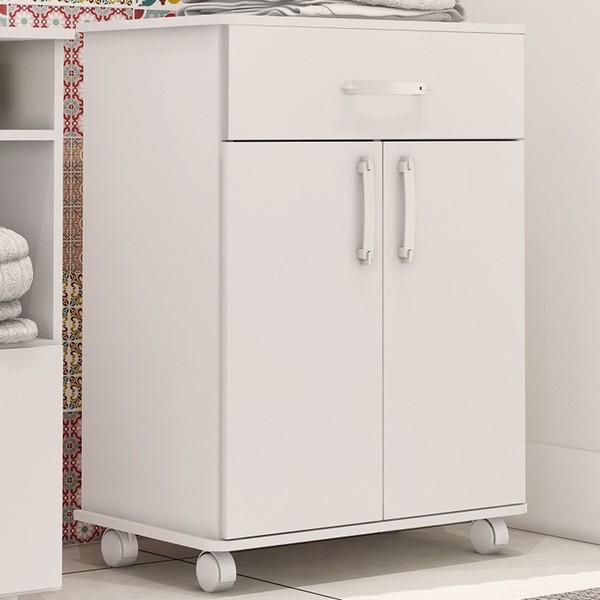 Armário Multiuso 2 Portas 1 Gaveta Branco 3030 - Percasa