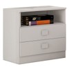 Mesa de Cabeceira 2 Gavetas Branco 8004 - Percasa
