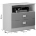 Mesa de Cabeceira 2 Gavetas Rosa 8004 - Percasa