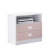 Mesa de Cabeceira 2 Gavetas Rosa 8004 - Percasa