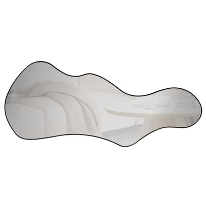 Espelho Decorativo Orgânico 90cm 100% Mdf Preto Fosco Es19 - Dalla Costa