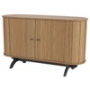 Balcão Buffet 2 Portas 1 Prateleira 100% Mdf Freijo/Preto Fosco Tb289 - Dalla Costa