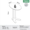 Mesa de Canto 60cm 100% Mdf Freijo - Dalla Costa