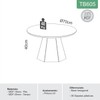Mesa de Centro 70cm 100% Mdf Off White/Freijo Tb605 - Dalla Costa