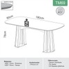 Mesa de Madeira 100% Mdf Off White/Freijo Tm69 - Dalla Costa