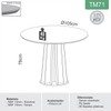Mesa de Madeira 100% Mdf Freijo/Preto Fosco Tm71 - Dalla Costa