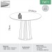 Mesa de Madeira 100% Mdf Freijo/Preto Fosco Tm71 - Dalla Costa