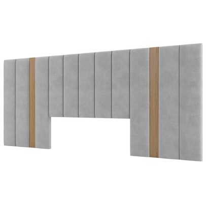 Cabeceira Casal Estofada 100% Mdf Freijo/Liso Tw196 - Dalla Costa
