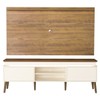 Rack com Painel para TV Até 50 Polegadas Lumina com Led 2 Portas Pinho/Off White - Artely Móveis
