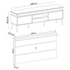 Rack com Painel para TV Até 50 Polegadas Lumina com Led 2 Portas Pinho/Off White - Artely Móveis