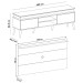 Rack com Painel para TV Até 50 Polegadas Lumina com Led 2 Portas Pinho/Off White - Artely Móveis