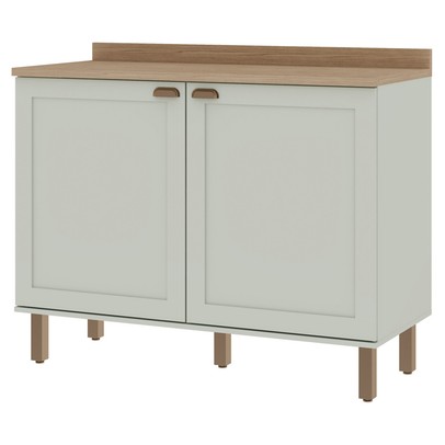 Balcão Buffet Iluminata 2 Portas 100% Mdf Verde Mint - Genialflex