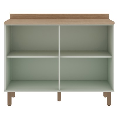 Balcão Buffet Iluminata 2 Portas 100% Mdf Verde Mint - Genialflex