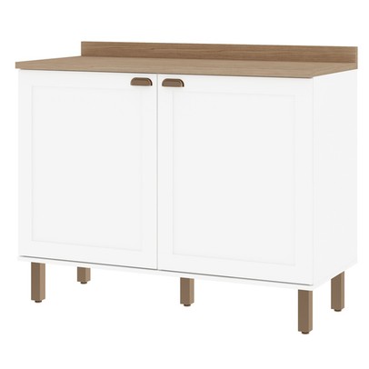 Balcão Buffet Iluminata 2 Portas 100% Mdf Branco - Genialflex