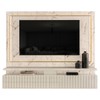 Painel para TV Até 75 Polegadas Gaia 2 Gavetas com Led Calacata/Off White - Madetec