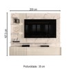 Estante para TV Até 65 Polegadas Atena 2 Portas Calcada/Off White - Madetec