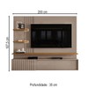 Estante para TV Até 65 Polegadas Atena 2 Portas Fendi/Naturale - Madetec