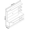 Estante para TV Até 55 Polegadas Alan 1 Porta 4 Prateleiras  Naturale/Off White - Madetec