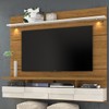 Painel para TV Até 60 Polegadas Lana 2 Portas 1 Prateleira com Led Naturale/Off White - Madetec