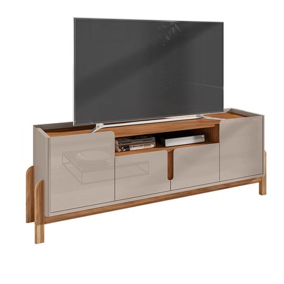 Rack para TV Até 60 Polegadas Lizz 4 Portas Off White/Cedro 011080 - Casa D