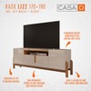 Rack para TV Até 60 Polegadas Lizz 4 Portas Off White/Cedro 011080 - Casa D