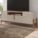 Rack para TV Até 60 Polegadas Lizz 4 Portas Off White/Cedro 011080 - Casa D