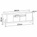 Rack para TV Até 60 Polegadas Lizz 4 Portas Off White/Cedro 011080 - Casa D