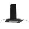 Coifa de Parede Vidro Curvo Clean 90 Cm 127v Preto - Fogatti