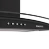 Coifa de Parede Vidro Curvo Clean 90 Cm 127v Preto - Fogatti
