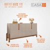 Balcão Buffet Lizz 4 Portas Off White/Cedro 050518 - Casa D