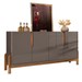 Balcão Buffet Lizz 4 Portas Cinza Perola/Cedro 050518 - Casa D