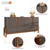 Balcão Buffet Lizz 4 Portas Cinza Perola/Cedro 050518 - Casa D