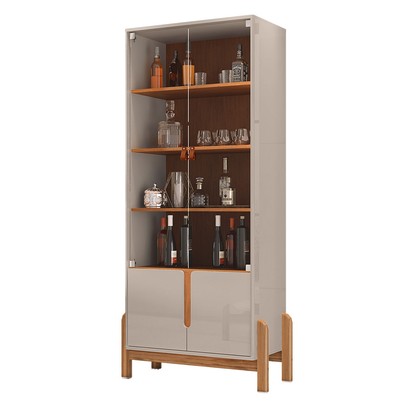 Cristaleira Lizz 2 Portas 3 Prateleiras Off White/Cedro - Casa D