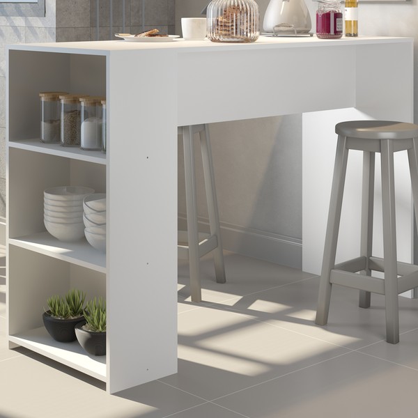 Bancada de Cozinha 2 Prateleiras Branco 565 - Soluzione