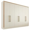 Guarda-Roupa Casal Argos 6 Portas 6 Gavetas 100% Mdf Off White - Mademarques