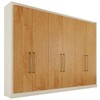 Guarda-Roupa Casal Argos 6 Portas 6 Gavetas 100% Mdf Off White/Peroba - Mademarques