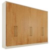 Guarda-Roupa Casal Argos 6 Portas 6 Gavetas 100% Mdf Off White/Peroba - Mademarques