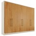 Guarda-Roupa Casal Argos 6 Portas 6 Gavetas 100% Mdf Off White/Peroba - Mademarques