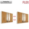 Guarda-Roupa Casal Argos 6 Portas 6 Gavetas Espelhado 100% Mdf Off White/Peroba - Mademarques