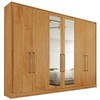 Guarda-Roupa Casal Argos 6 Portas 6 Gavetas Espelhado 100% Mdf Peroba - Mademarques
