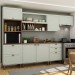 Cozinha Completa Iluminata 7 Portas 4 Gavetas Verde Mint - Genialflex