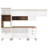 Cozinha Completa Iluminata 7 Portas 4 Gavetas Branco/ébano - Genialflex