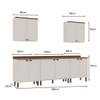 Cozinha Completa Iluminata 9 Portas 1 Gaveta Branco/ébano - Genialflex