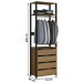 Closet 4 Gavetas 1 Prateleira Carvalho Dakar/Cinza Vulcano 6105 - Soluzione