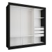 Guarda-Roupa Casal Flórida 3 Portas de Correr 3 Gavetas Preto Fosco - Panorama Móveis