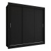 Guarda-Roupa Casal Flórida 3 Portas de Correr 3 Gavetas Preto Fosco - Panorama Móveis