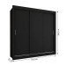 Guarda-Roupa Casal Flórida 3 Portas de Correr 3 Gavetas Preto Fosco - Panorama Móveis
