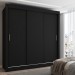Guarda-Roupa Casal Flórida 3 Portas de Correr 3 Gavetas Preto Fosco - Panorama Móveis