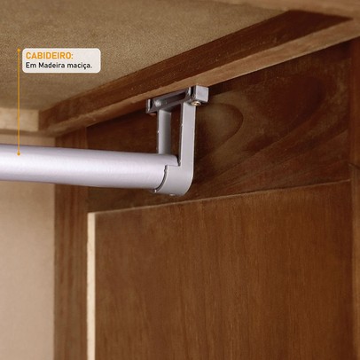 Guarda-Roupa Casal Paris 10 Portas 3 Gavetas com Espelho Madeira Maciça Castanho 369 - Lanes