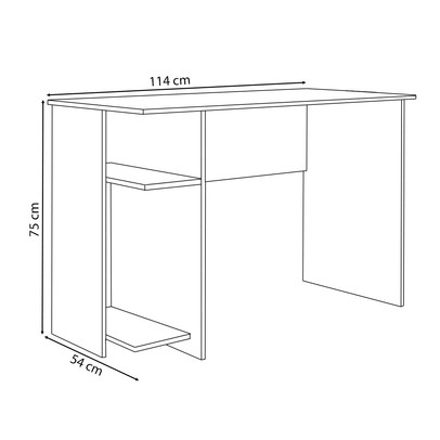 Mesa Gamer 2 Prateleiras Branco 3875 - Qmovi